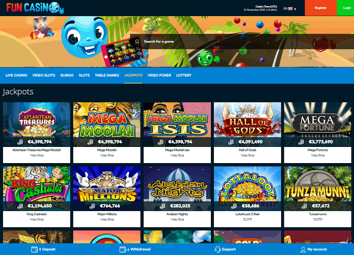 FUN Casino Website Review
