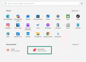 Windows 11 Start menu