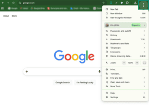 Chrome Profile settings.