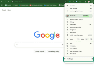 Chrome Profile settings.