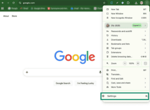 Chrome Profile settings.