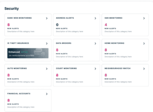 The Security section in Identity Defender's Activity Hub in ExpressVPN+.