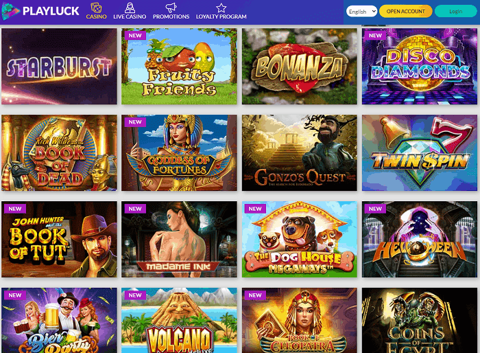 PlayLuck Casino Website Review 