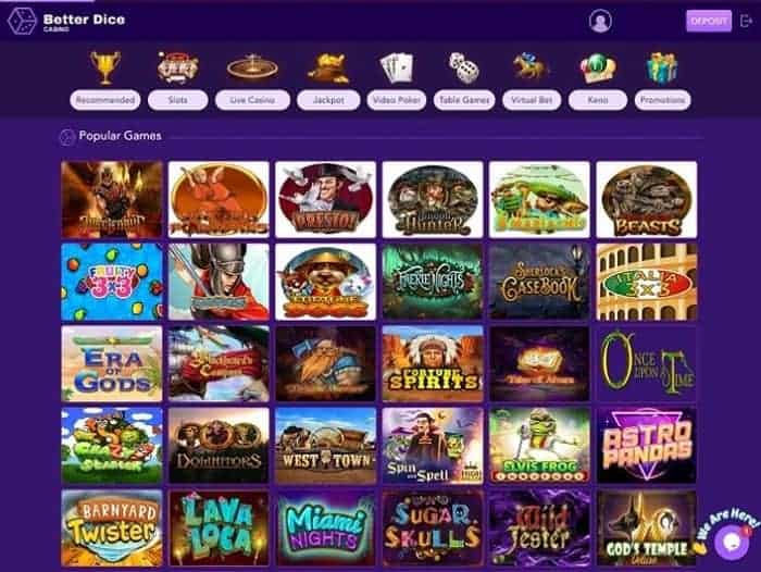 Better Dice Casino Online Bonus 