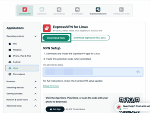 ExpressVPN sign-in screen with email field and Send Code button.