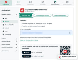The setup page in the ExpressVPN+ portal, with a highlighted "Download Now" button.
