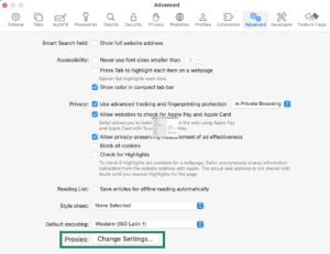 In the “Advanced” tab, click “Change Settings…”