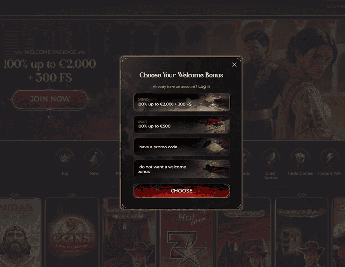 Register and log in to your Casina account to play for real money! 