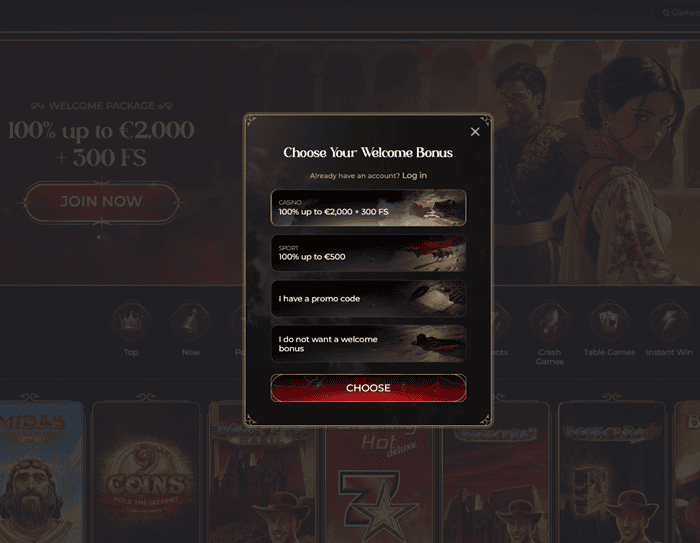 Register and Login to Casina Casino and Sportsbook 