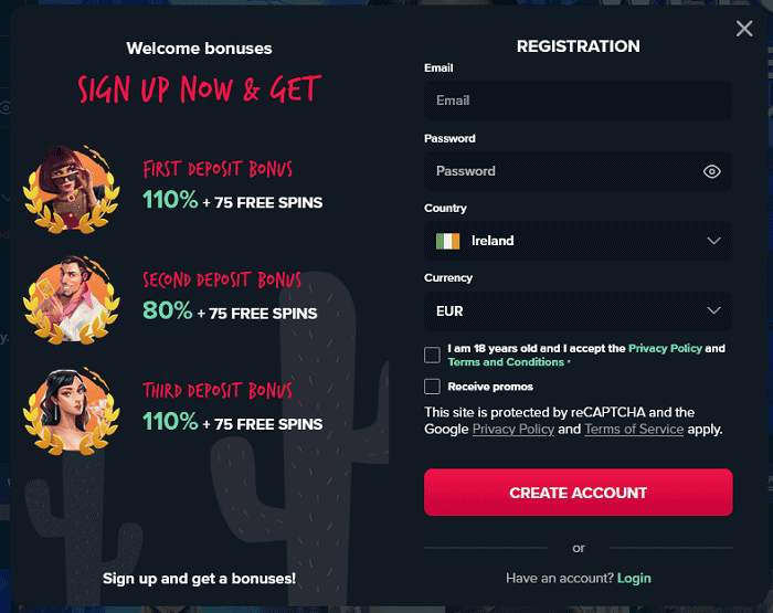 Open Your Player Account 