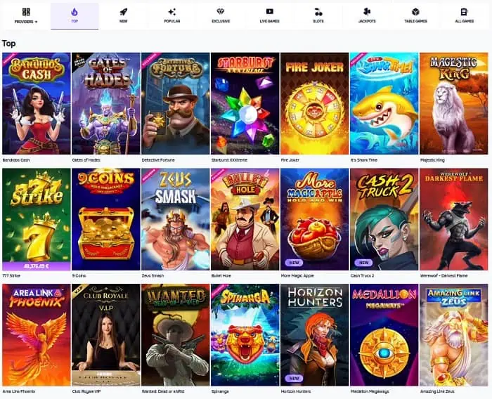 Casino Lobby with Games 