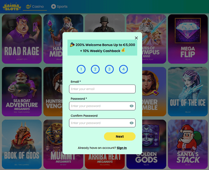 SambaSlots Free Spins 