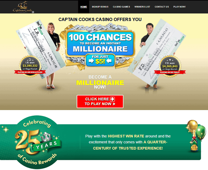 Deposit $5 and get 100 chances + $475 welcome bonus pack