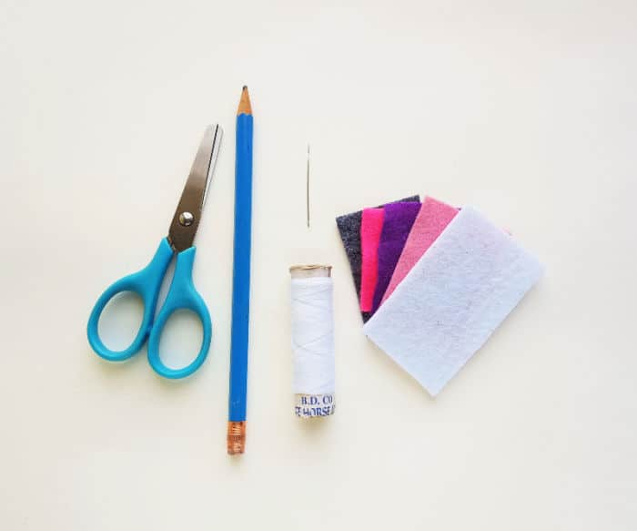 Supplies for diy corner bookmark.