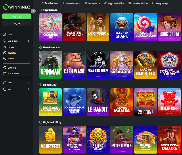 Winningz Casino Review: website, bonuses, games, payments, support, etc. 