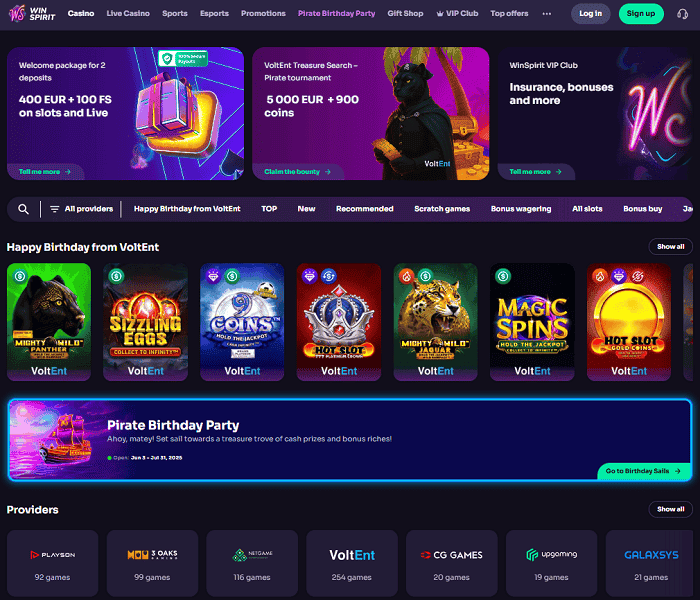 WinSpirit Sign Up Now 