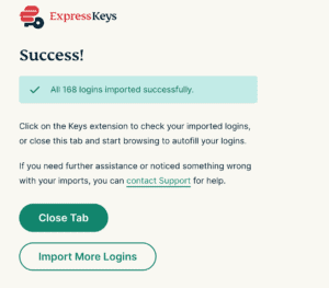 Import data from LastPass to ExpressKeys.