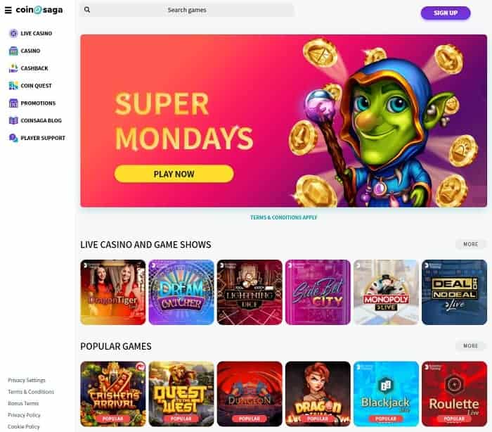 Main Page - Register and Play 