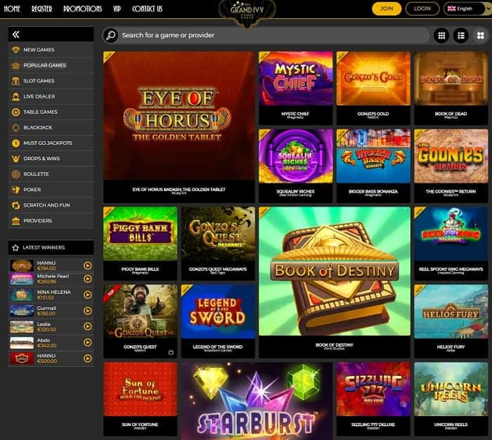 Grand Ivy free bonus 