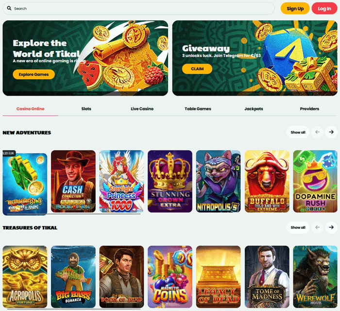 Tikal Casino Bonus Code 