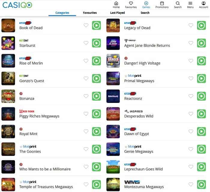 CasiGO Online Casino Review 