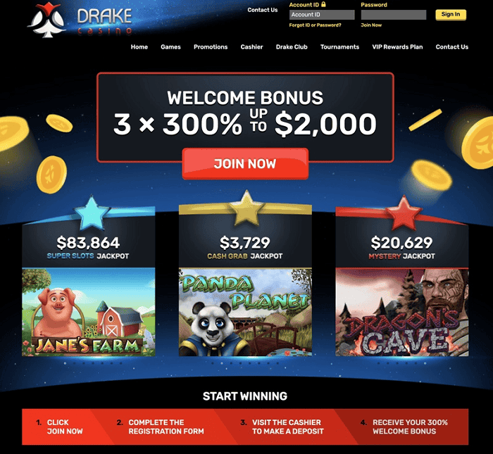 Drake Casino Register & Login 