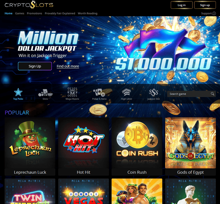 CryptoSlots Review - the best crypto casino in USA 