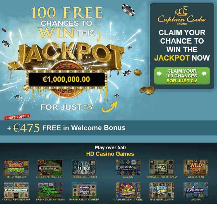 Captain Cooks Jackpot Winners 