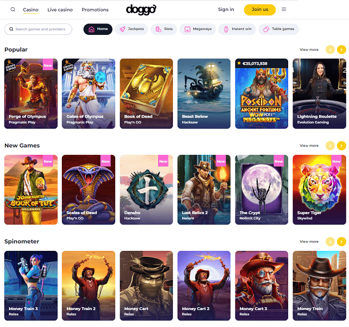 Visit the Casino Homepage 