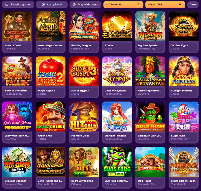Visit the casino homepage! 