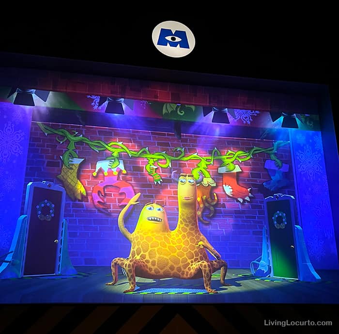 Monsters Inc. Laugh Floor Holiday Overlay at Mickey's Very Merry Christmas  Party