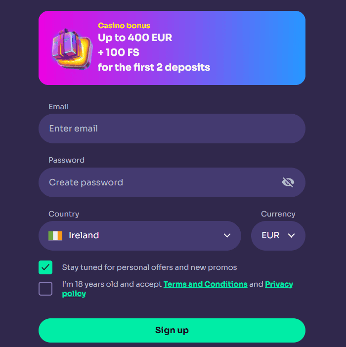 WinSpirit Sign Up Form 