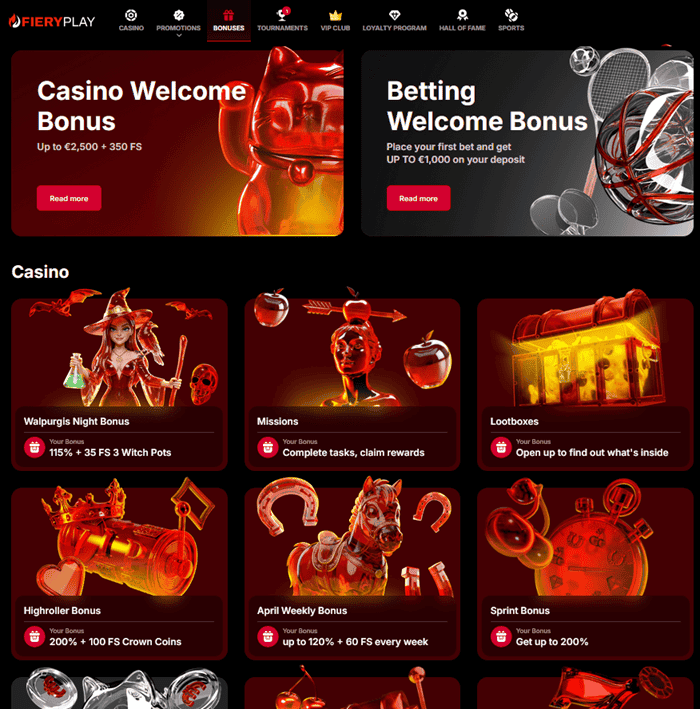 Fieryplay Exclusive Promotions 
