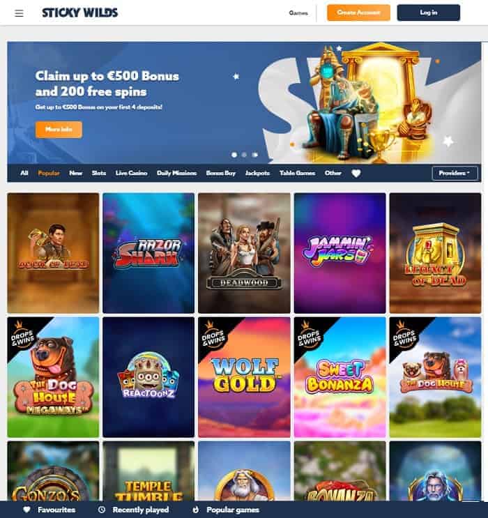 Sticky Wilds Casino Exclusive Bonus 