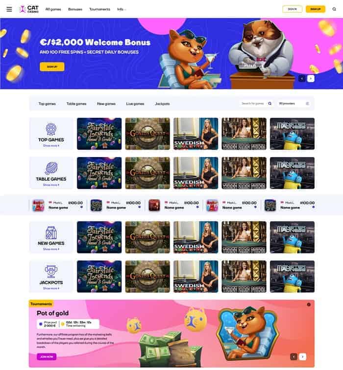 Is CatCasino legit? Get €1900 free bonus and 150 free spins!