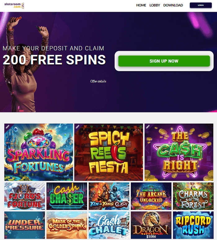 SlotsRoom Exclusive Welcome Bonus 