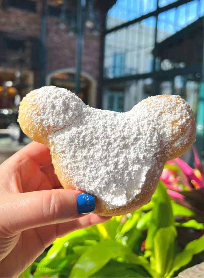 Mickey Mouse shaped Beignets dessert