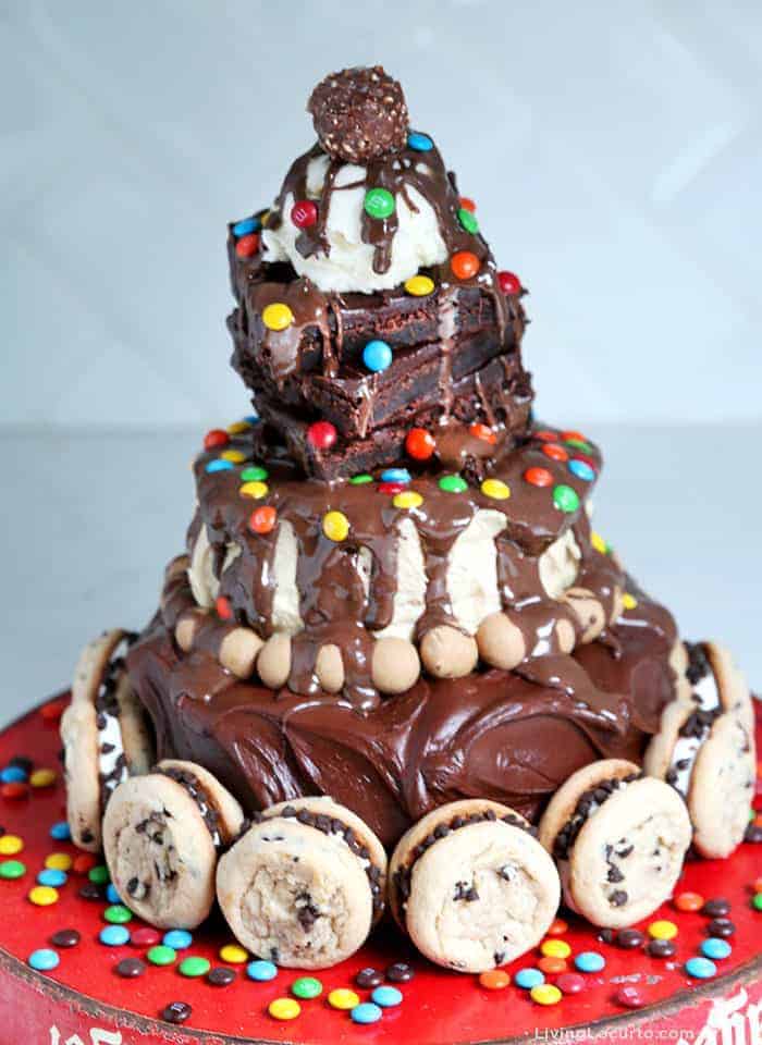 Hot Fudge Sundae Birthday Cake