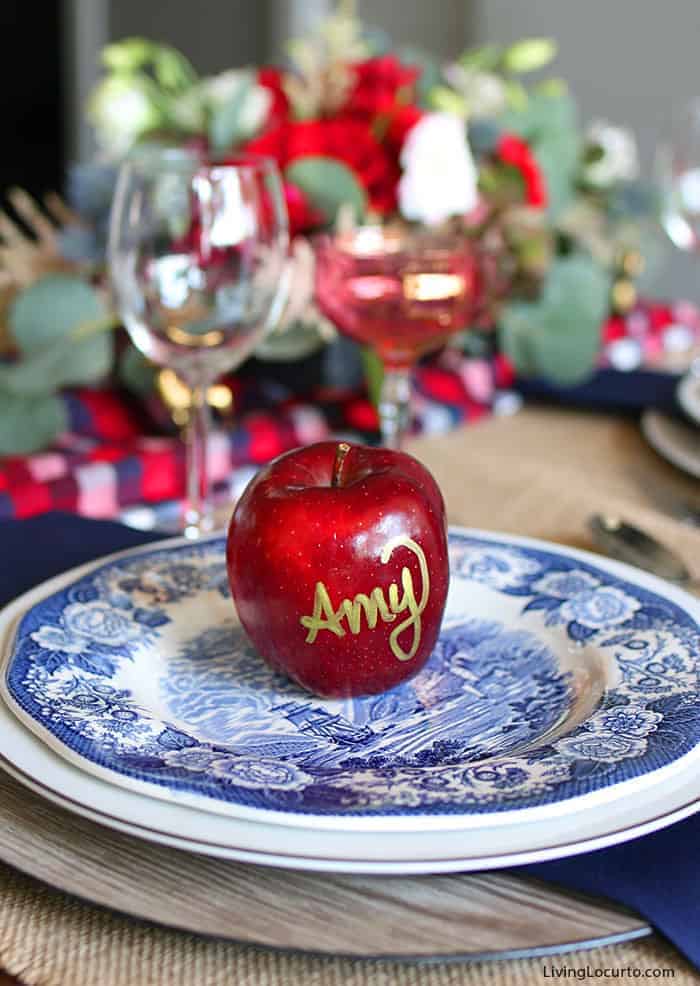 Plaid Christmas Table Decorations