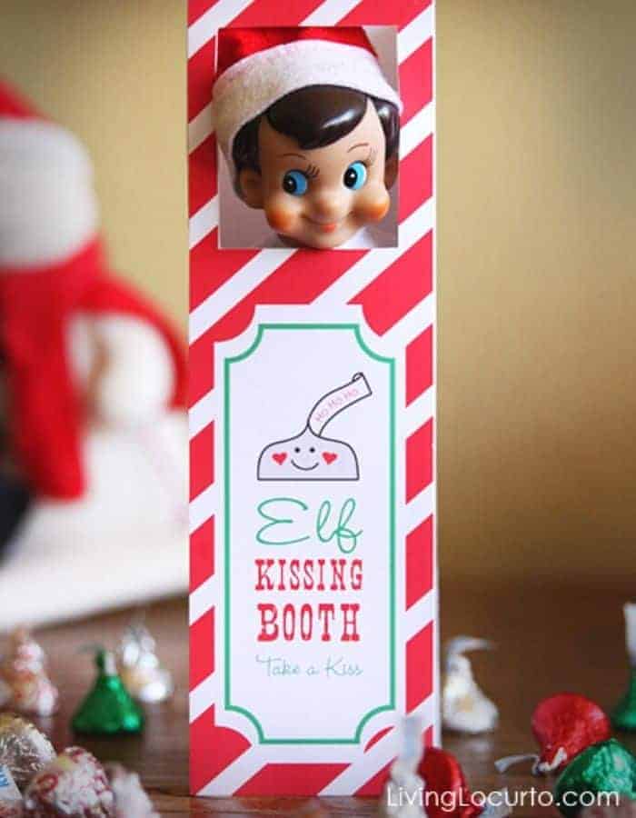 Elf on the Shelf Arrival Idea Kissing Booth