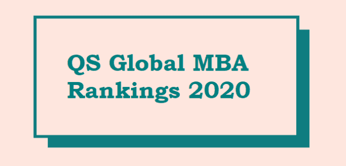 INSEAD Tops QS Global MBA Rankings Europe 2020