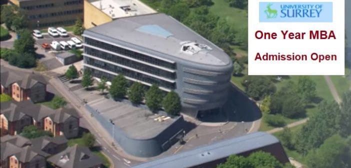 One Year MBA 2020 at Surrey | Admission Open | Apply by August 31