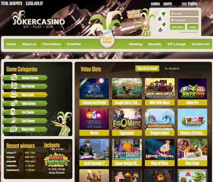 JokerCasino free spins bonus