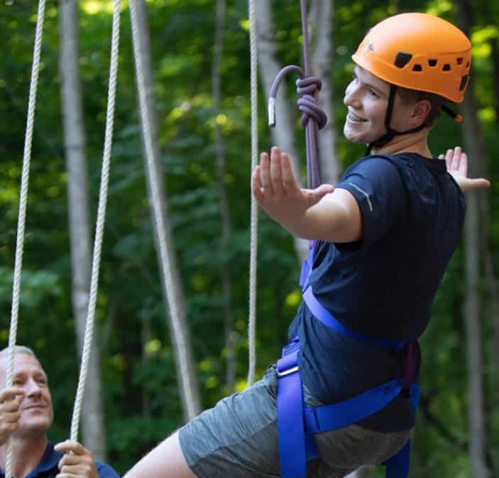 Boys ropes course