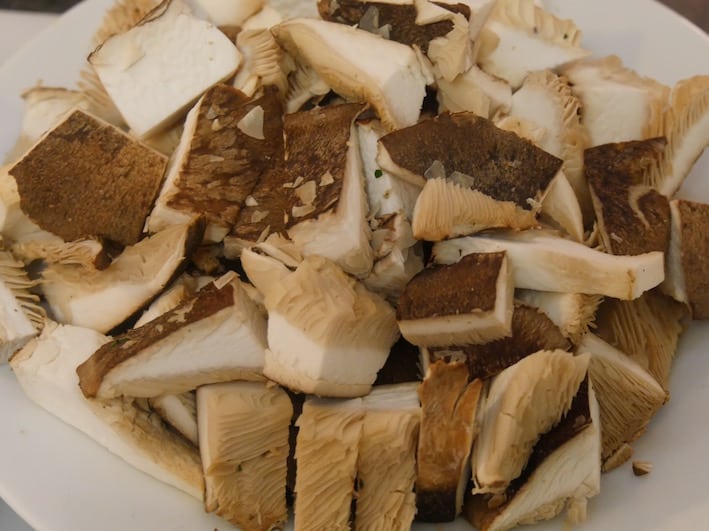 Kräuter-Seitling, schon vorbereitet fürs Kochen