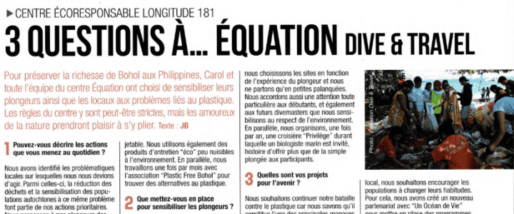 Rétrospective 2019 Dive And Travel mis à l’honneur dans “Plongez!”