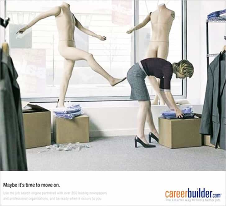 42+ Iklan Media Cetak Lucu Berbentuk Poster Marketing Super Kreatif 18 29. Iklan Unik Lucu: Merk "Career Builder" - Design Erlistic