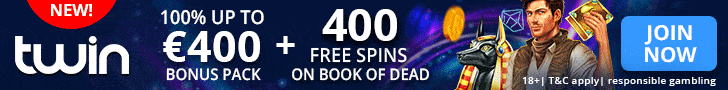 400 EUR bonus and 400 FS on Book of Dead