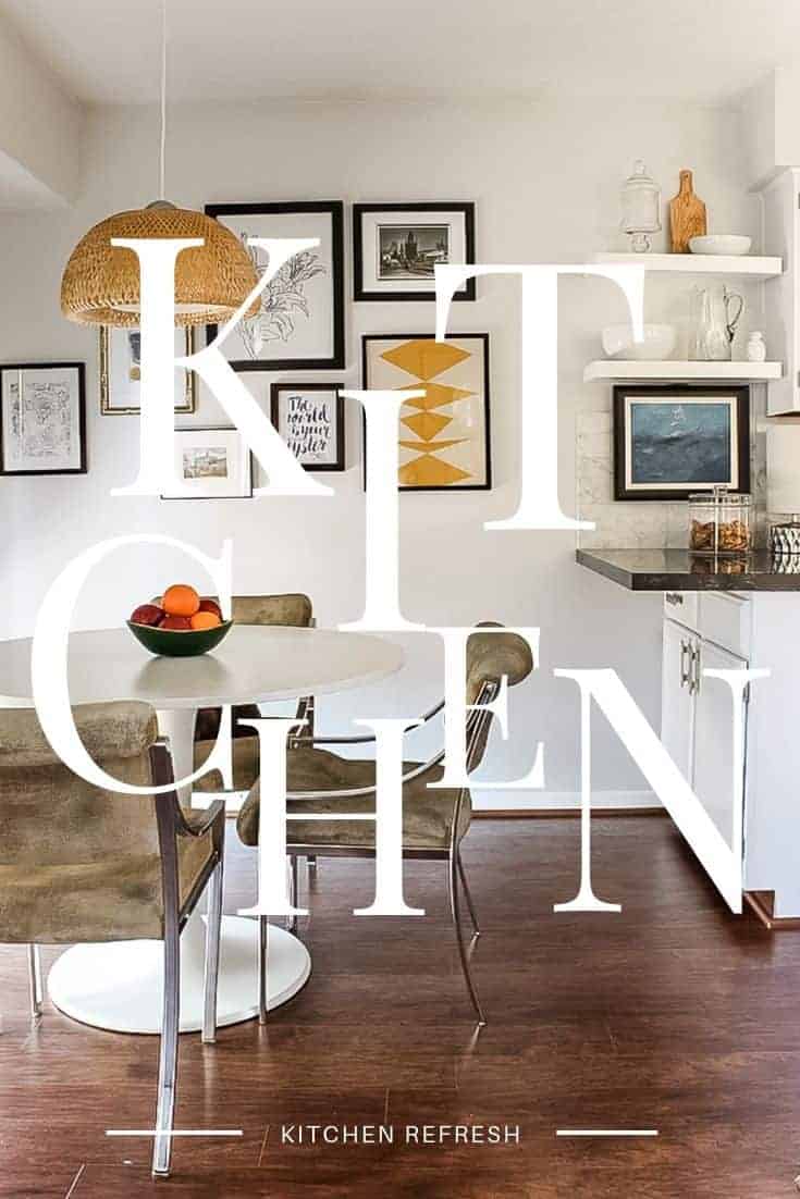 Kitchen Refresh Black and White Neotraditional Kitchen