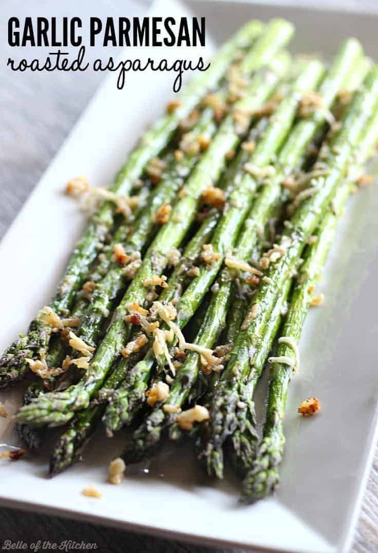 Thanksgiving side dishes garlic parmesan roasted asparagus
